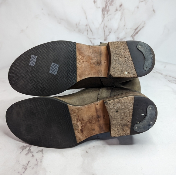 Cole Haan Boot Women 10 B Brown Calf Riding Leora Moto Pull Buckle - Picture 9 of 11